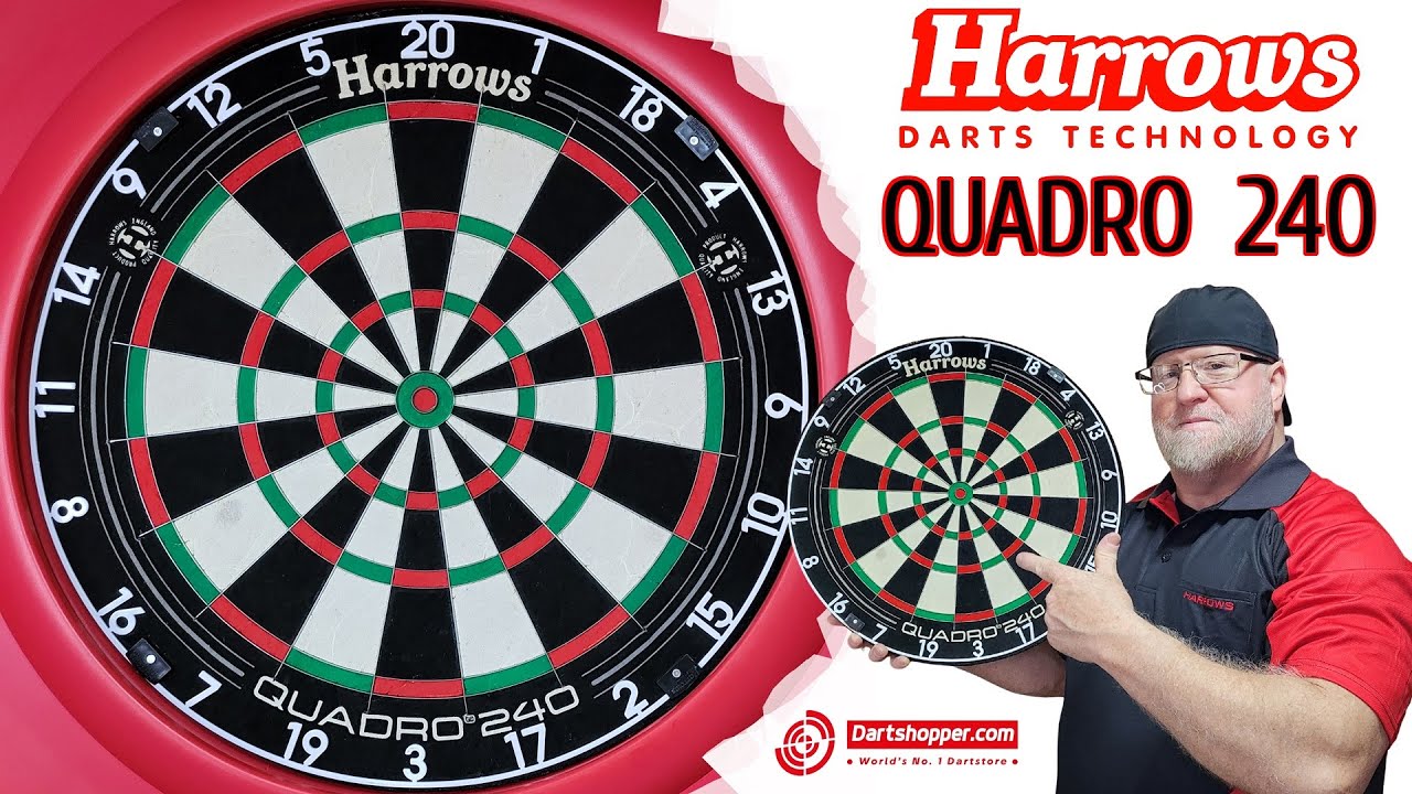 IT'S BACK!!!! The New Harrows QUADRO 240 DartBoard