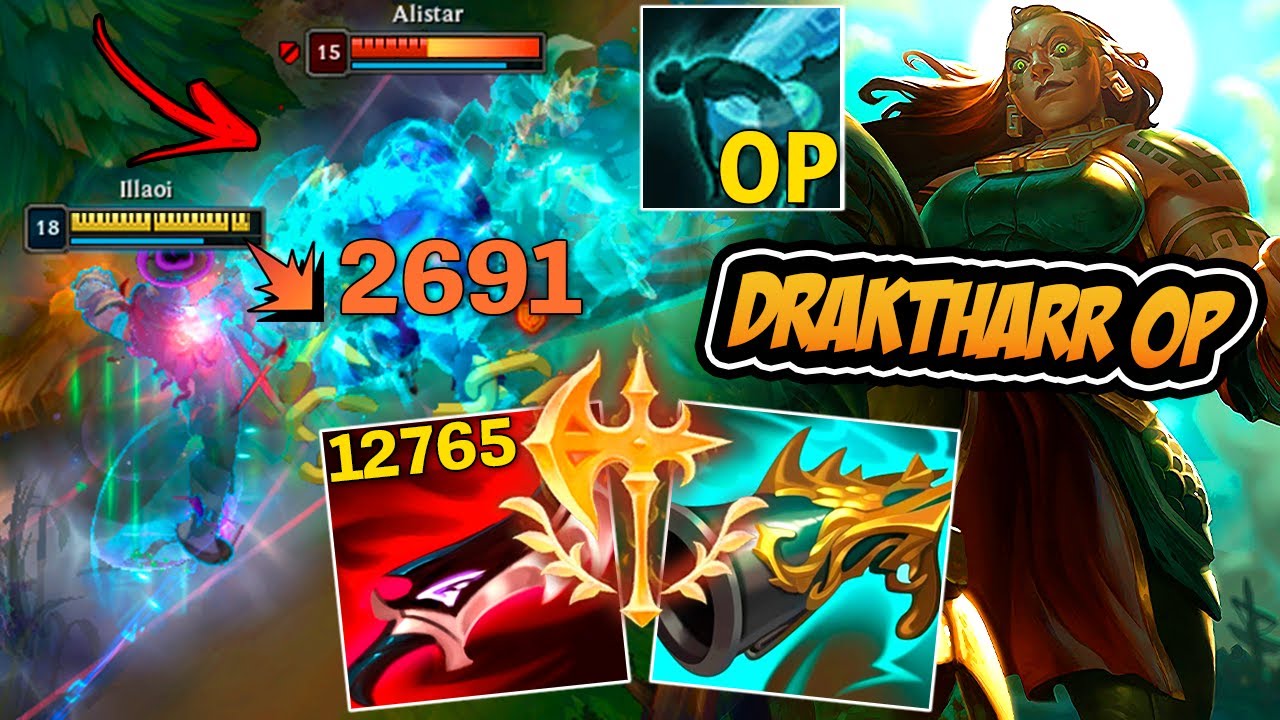 ILLAOI LETALIDADE DE DRAKTHARR FICA QUEBRADO DEMAIS NO TOP !! - LEAGUE OF LEGENDS