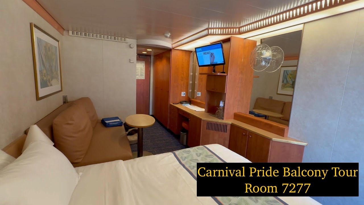 Carnival Pride Balcony Tour Room 7277