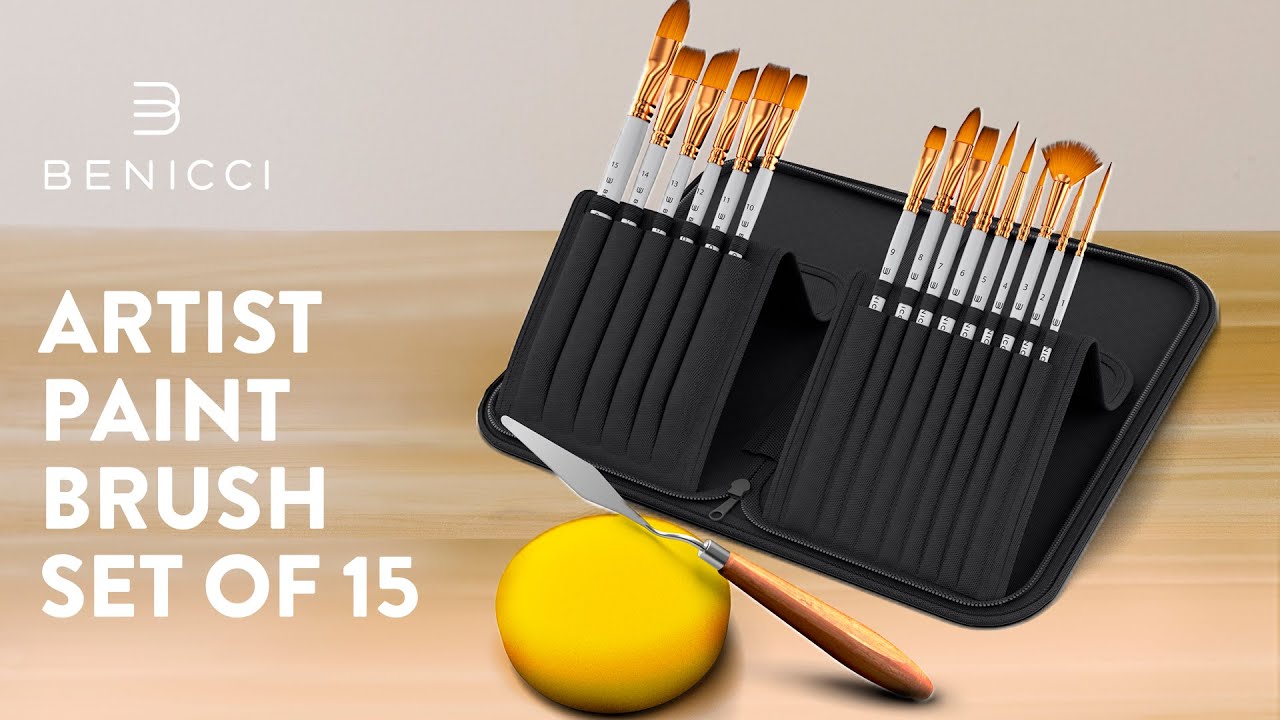 BENICCI Paint Brush Set of 15 in the UK
