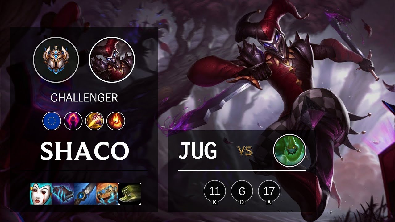 Shaco Jungle vs Zac - EUW Challenger Patch 10.5