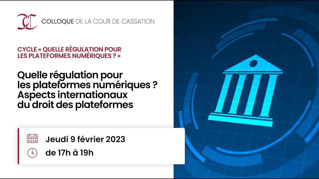 Quelle r&eacute;gulation pour les plateformes num&eacute;riques ? Aspects internationaux du droit des plateformes