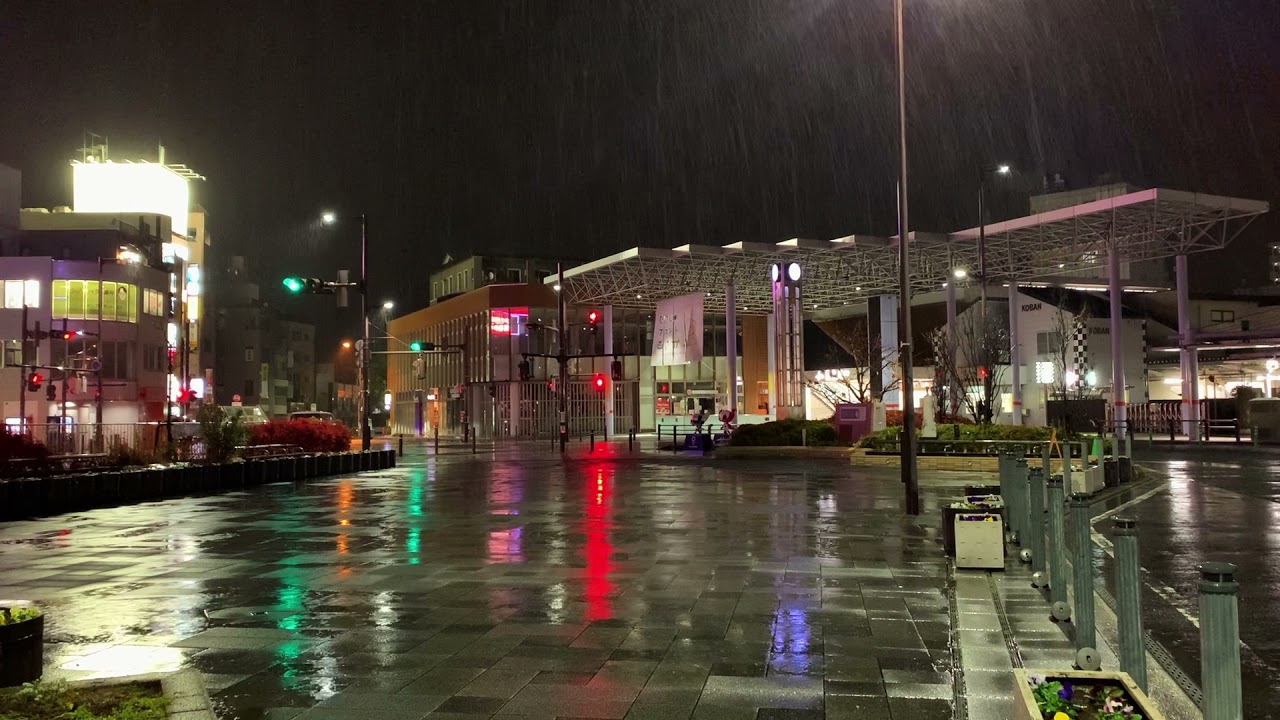 Japan Midnight Relaxing Rain Loop 2021.12.08 ASMR Ambience Sound Sleep Meditate Relax Tokyo Suburb