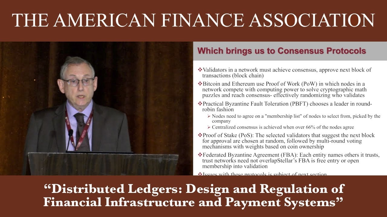 Distributed Ledgers: Design and Regulation of Financial Infrastructure and Payment Systems