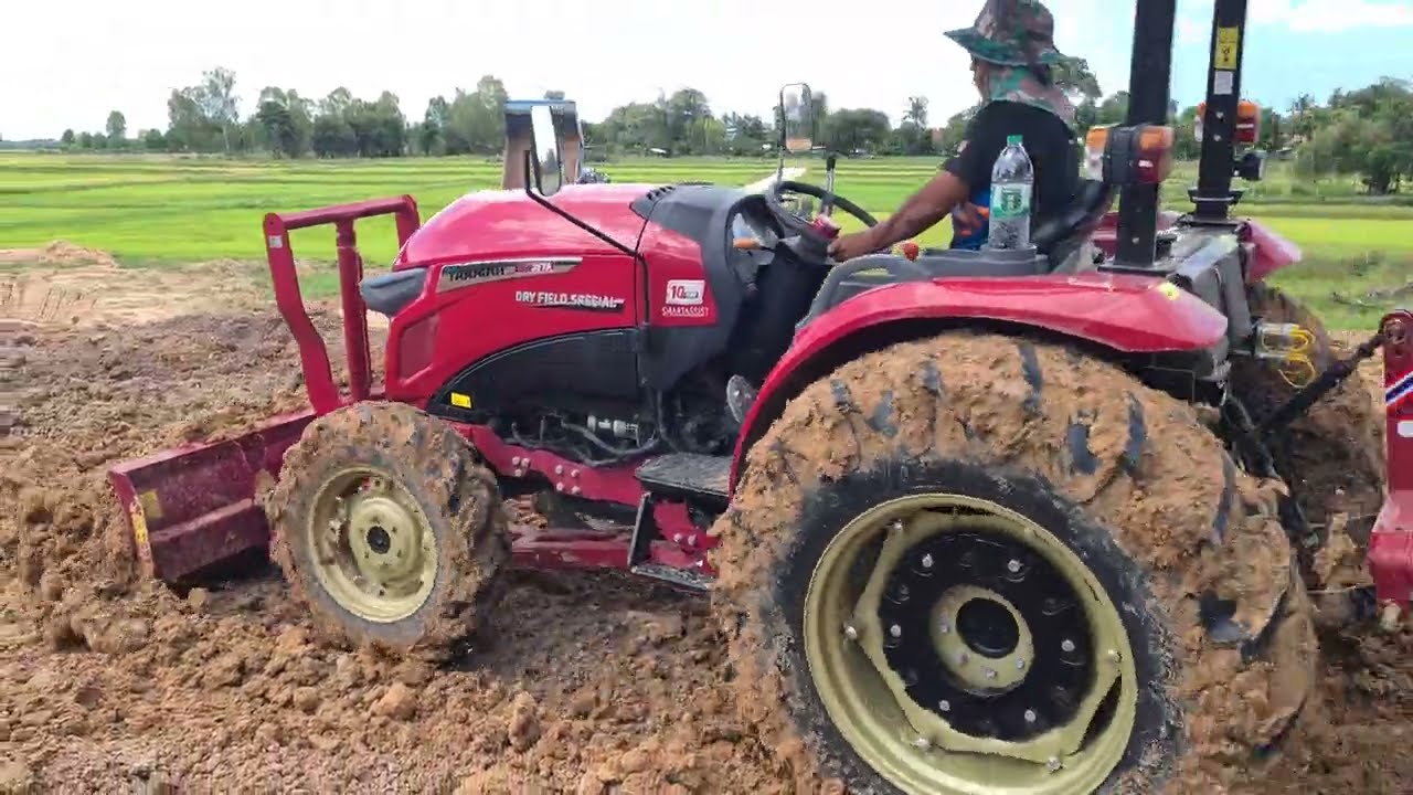ปรับสภาพดิน 🚜ยันม่าร์ล้อโต YM357A-L1 เกียรซินโครเมช 8 เกียร์ ไม่ต้องหยุดรถ👍