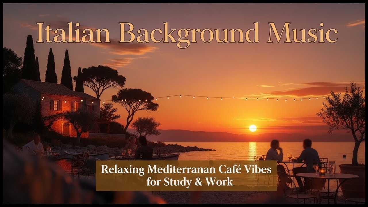 Italian Background Music 🇮🇹 Relaxing Mediterranean Café Vibes for Study & Work