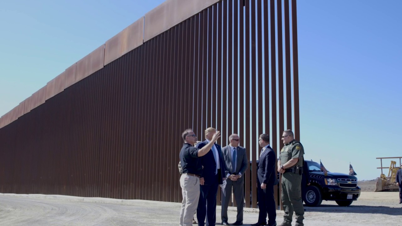 President Donald Trump Tours the Progress on the Border Wall in San Diego, CA