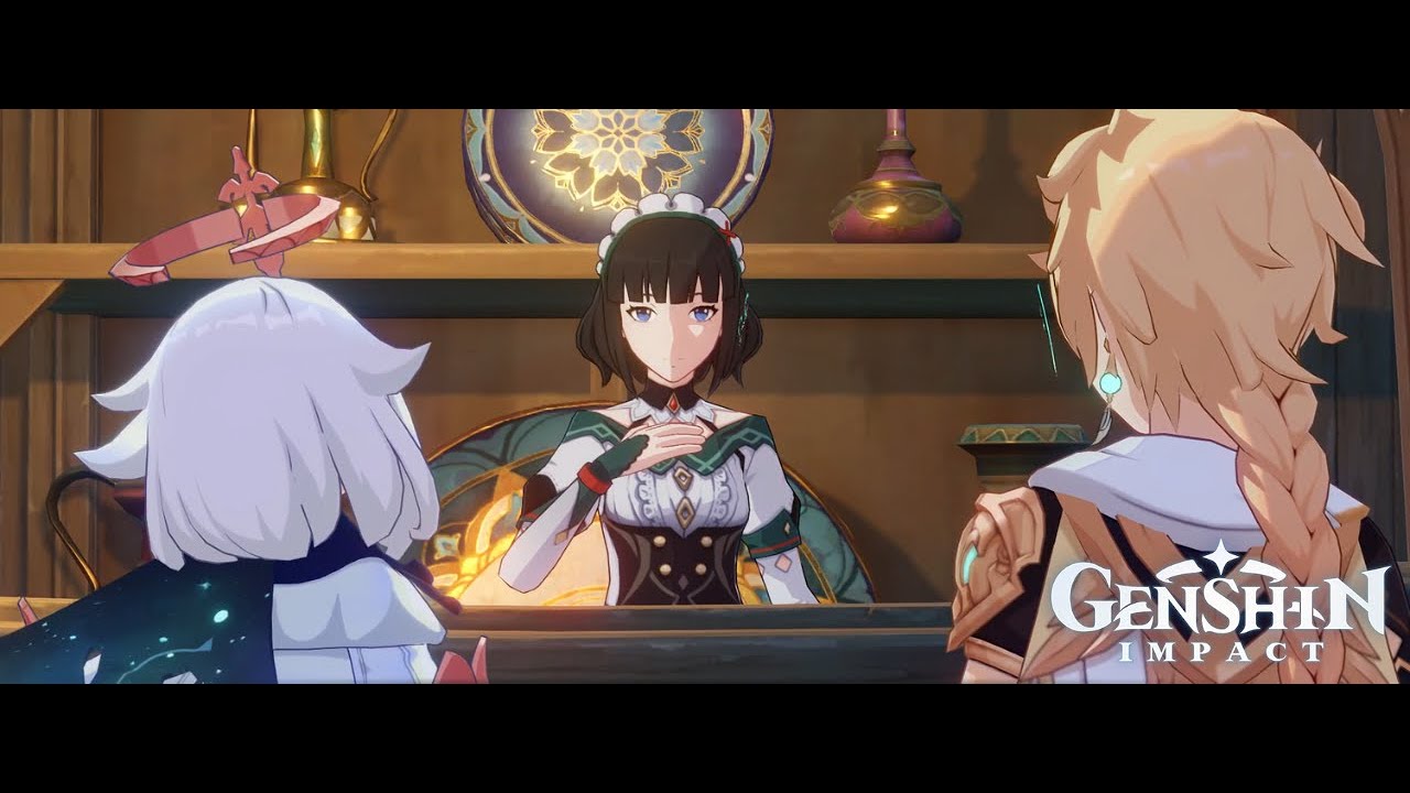 Genshin Impact 3.0 (Sumeru) Cutscene: Meeting katheryne in Sumeru.