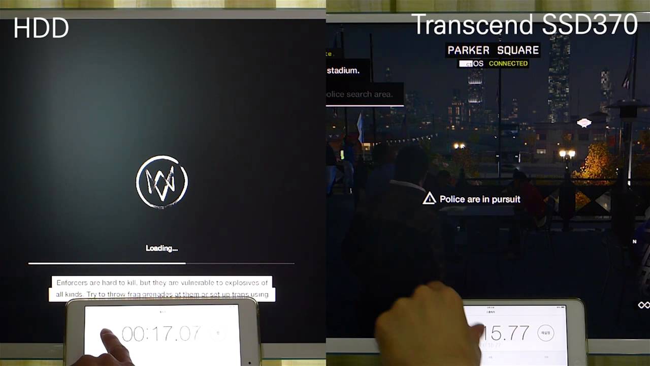 Transcend SSD370, Watch Dogs Loading Times