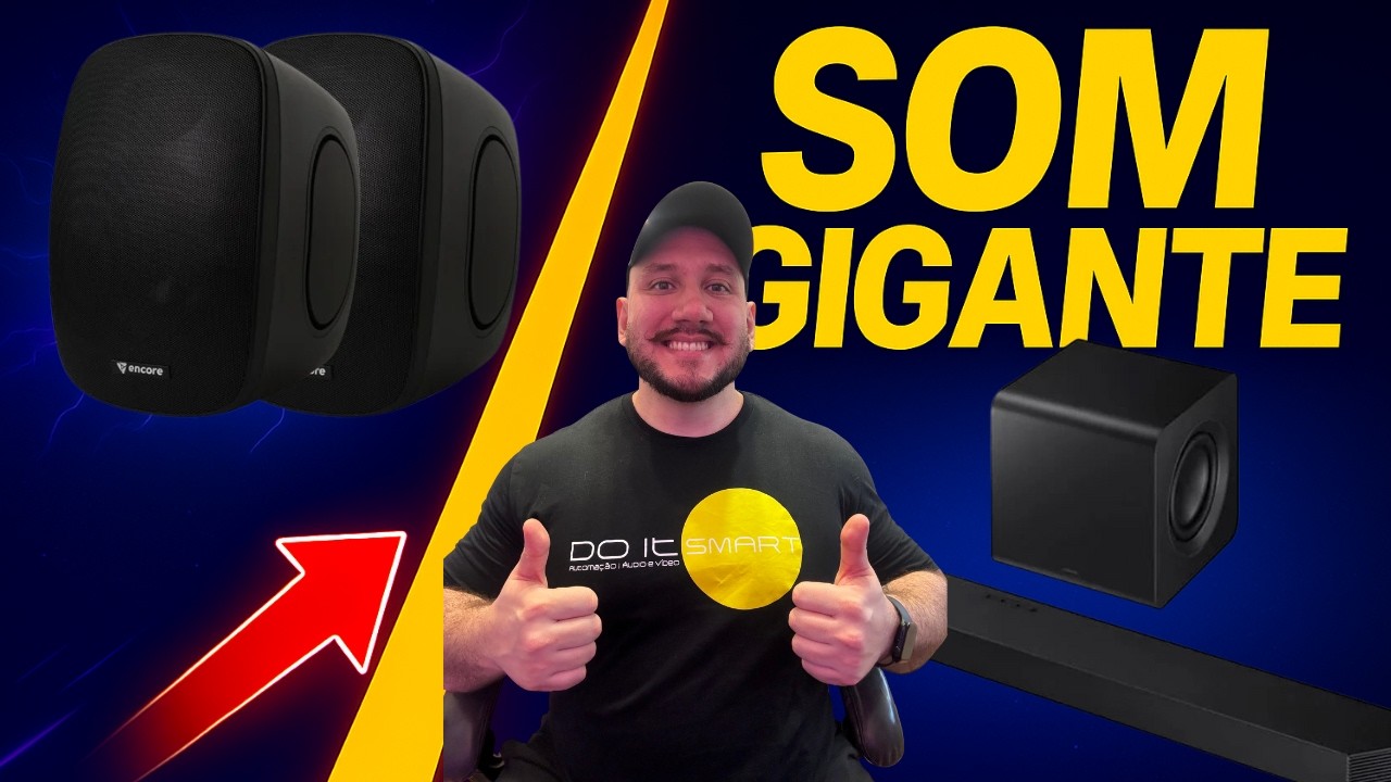SOM ABSURDO! 🔊 Ampli QA + Caixas Encore e Samsung Q800F | Instalação e Review