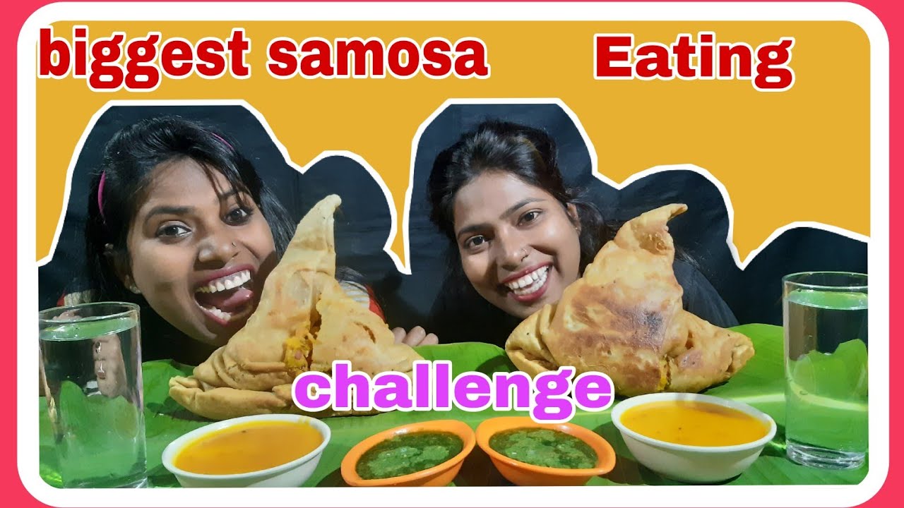 Biggest Samosa eating challenge//funny samosa competition//😁🤤