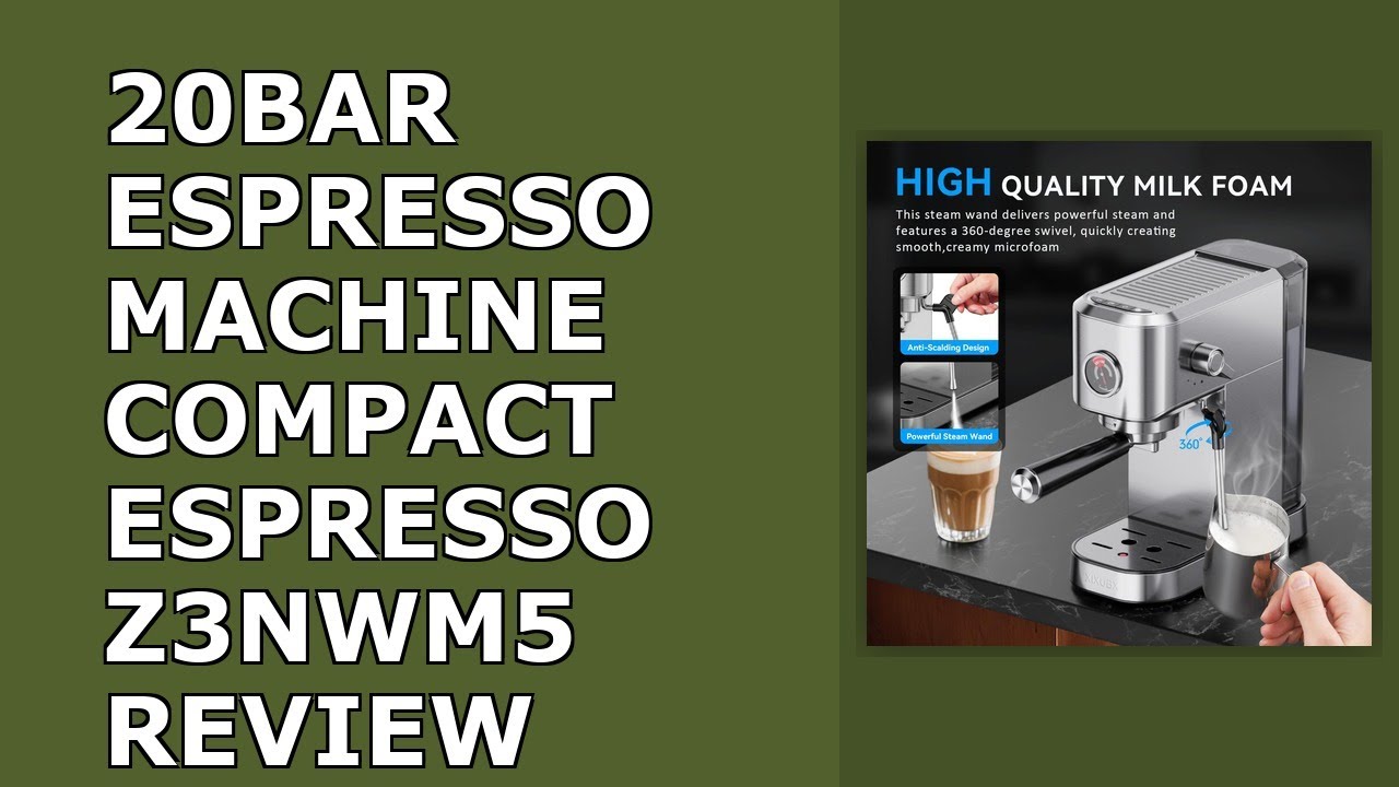 20Bar Espresso Machine, Compact Espresso Maker with Milk Frother, Stainless Steel Coffee Review