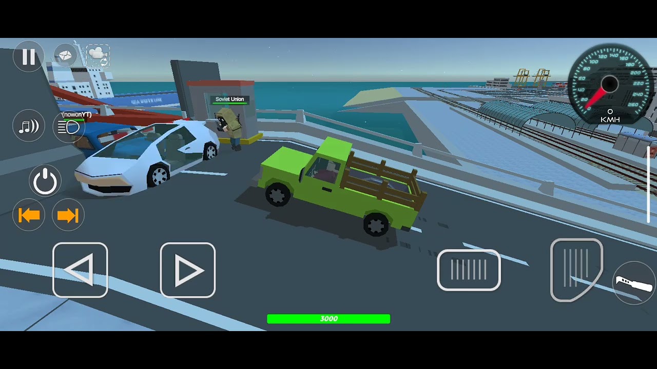 I crossed the border with green car