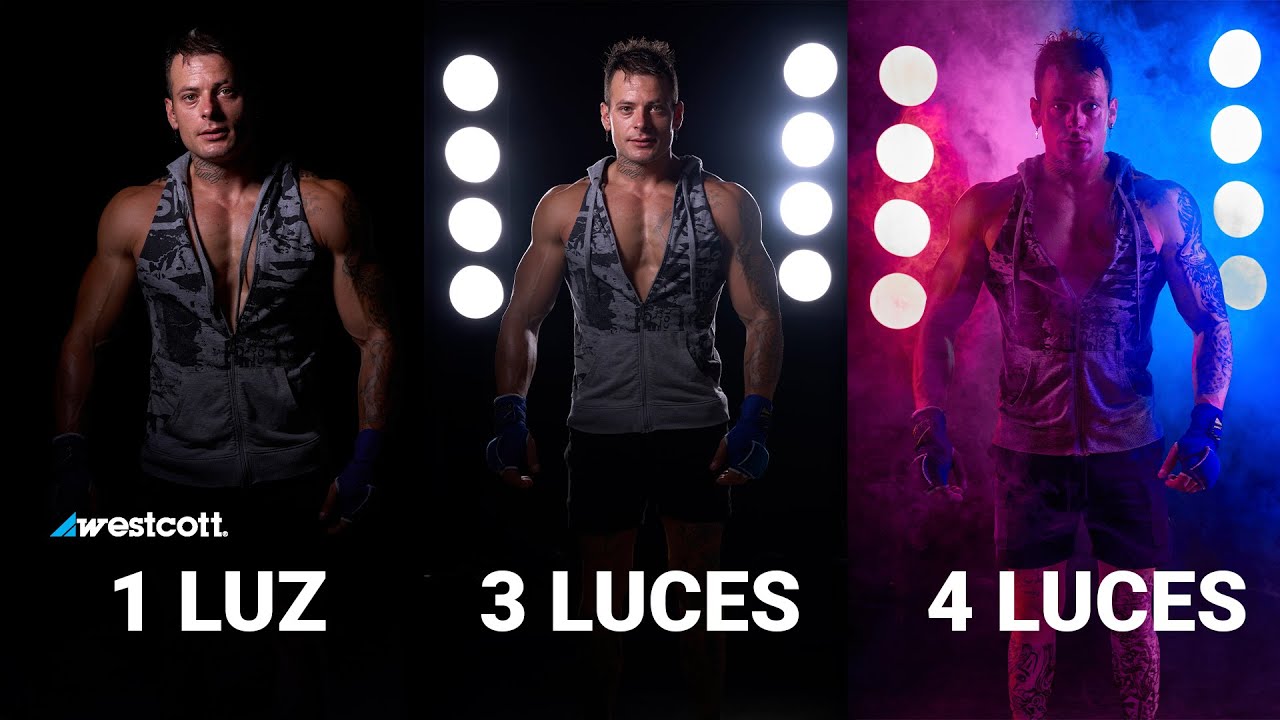 ILUMINACION EN FOTOGRAFIA | DETRAS DE ESCENA SESI&Oacute;N FITNESS | DE 1 A 4 FLASHES | PRO LIGHT MODS
