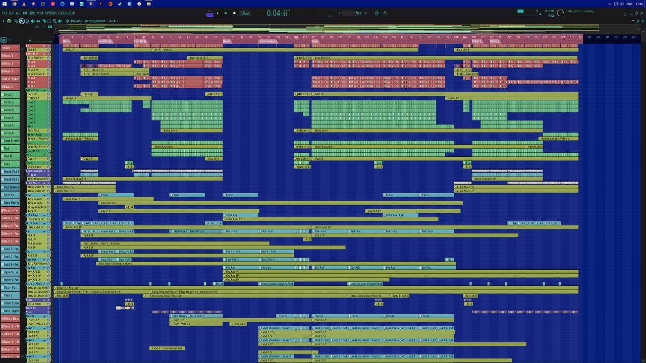 FL Studio 20 | Driving Trance Project View (