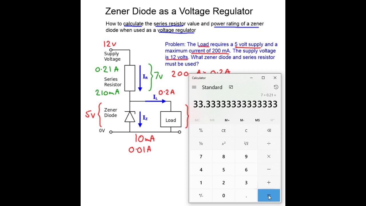 Zener Diode Regulator Calculations