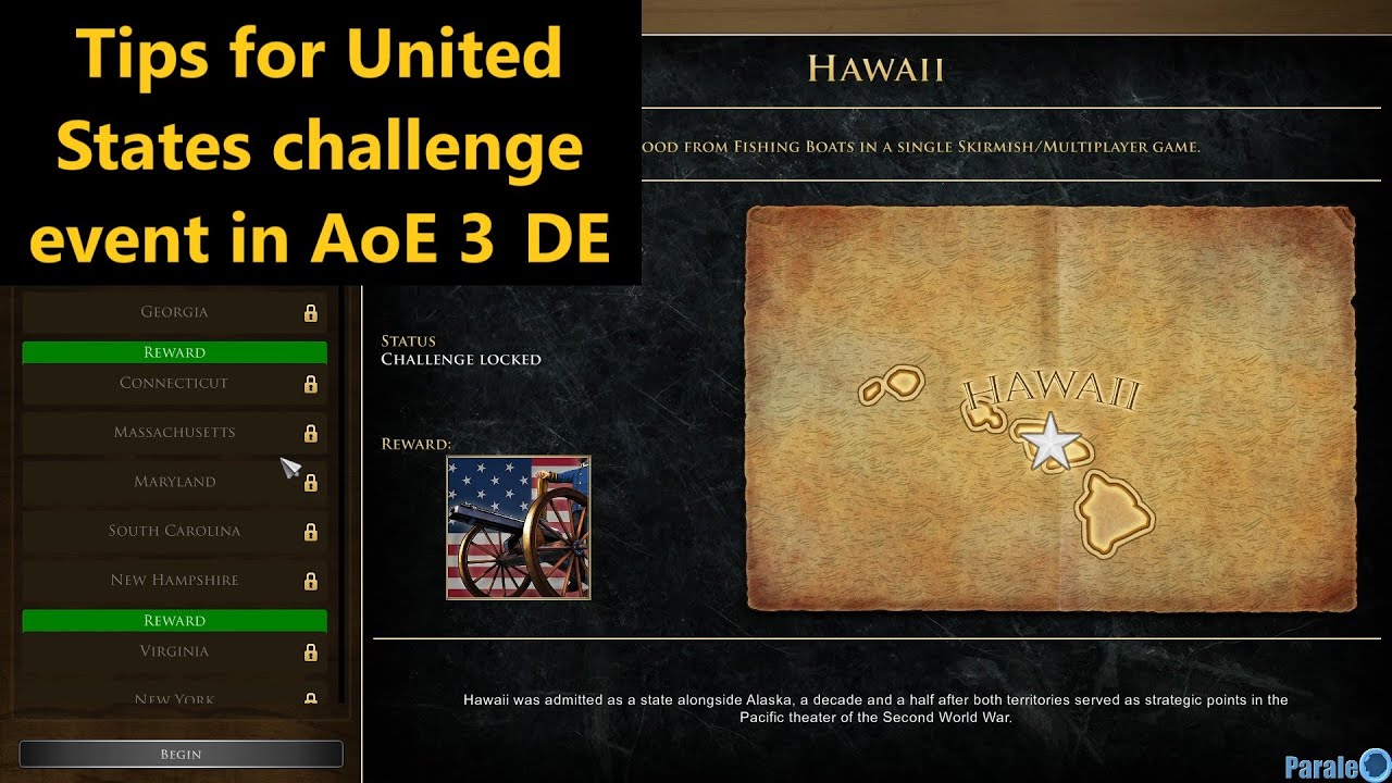 Tips for United States challenge event in AoE 3 DE