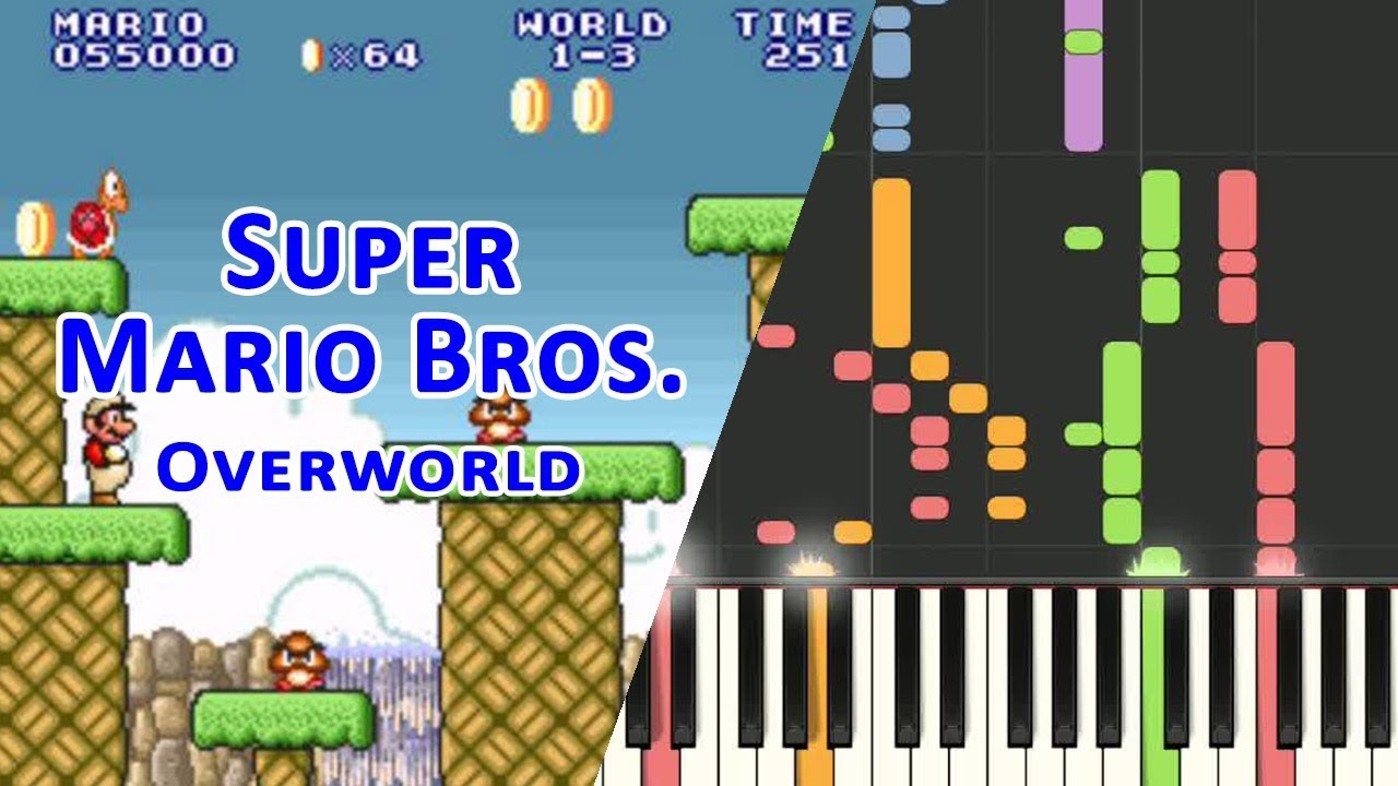 Piano - SNES Super Mario All-Stars - Super Mario Bros.  Overworld