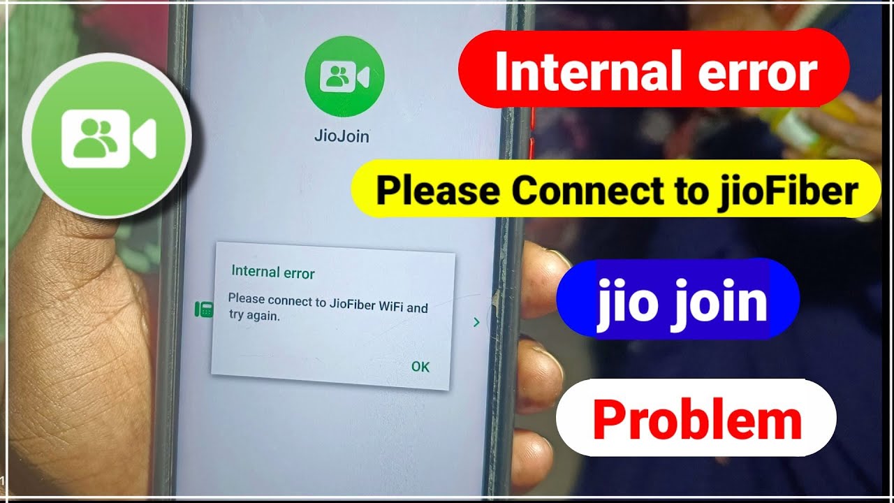 Jio Join Internal Error Problem  | Please Connect to JioFiber Wifi and try again | Internal error