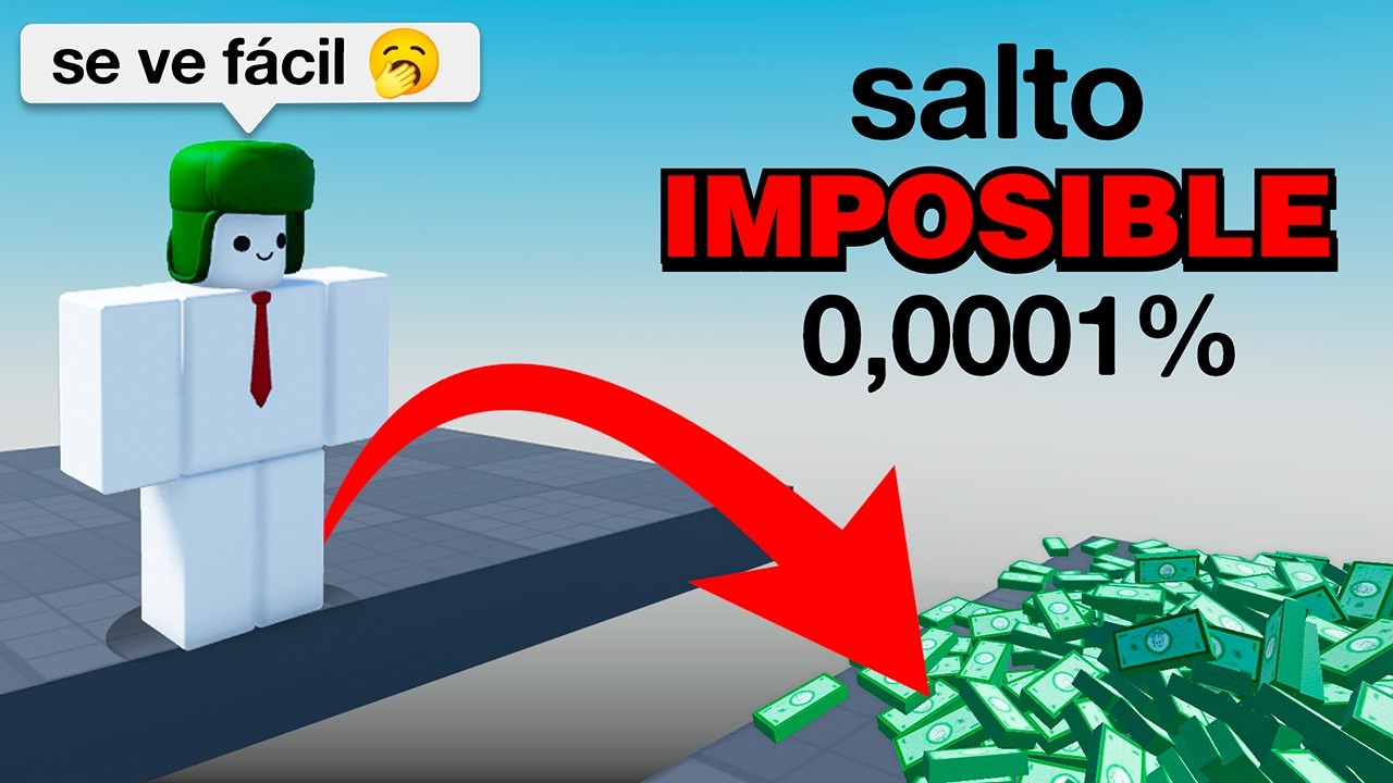 HACIENDO el SALTO IMPOSIBLE de ROBLOX (Very Easy Jump)