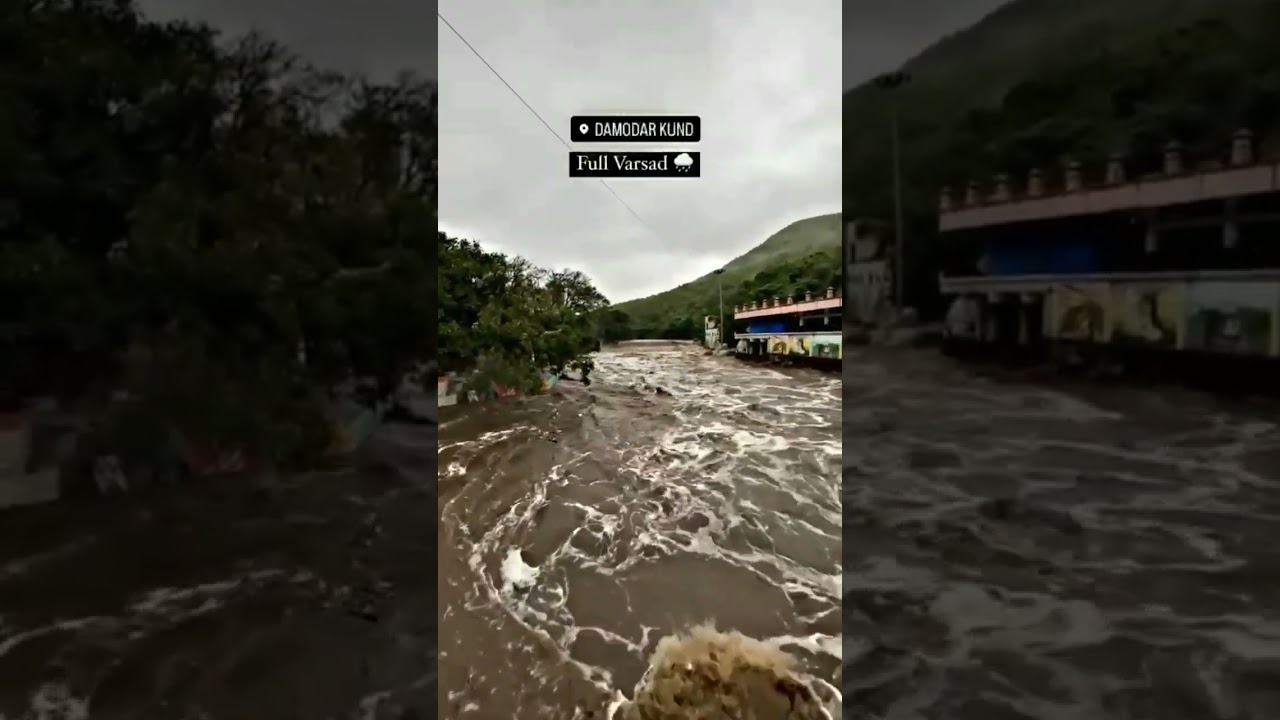 Junagadh damokund full Varsad #rain #junagadh #girnar #trending #sorts #viral #viralreels