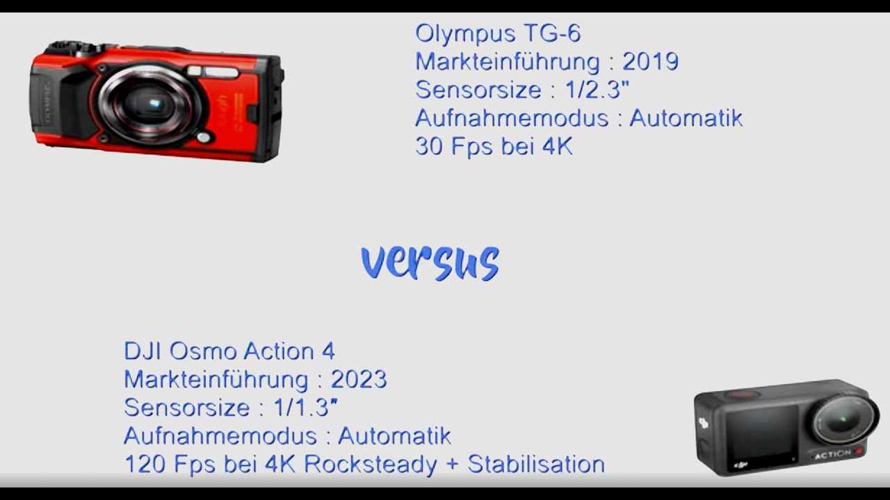 DJI Osmo Action 4 vs  Olympus TG 6 Kampf in Teneriffa