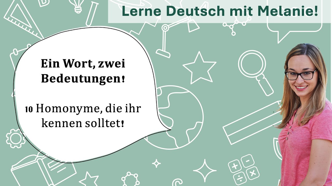🇦🇹 Ein Wort, zwei Bedeutungen ☑️10 Homonyme, die ihr kennen solltet. 🇦🇹