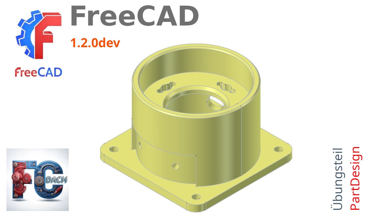 FreeCAD 1.2.0dev - Übungsteil Ein- und Umsteiger