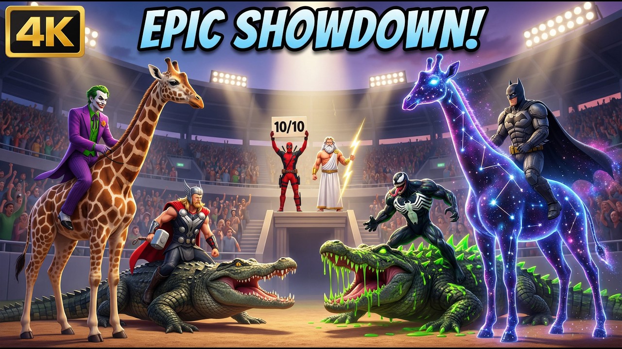 BATMAN vs JOKER & VENOM vs THOR: Skeleton to God Mode Evolution! ⚡