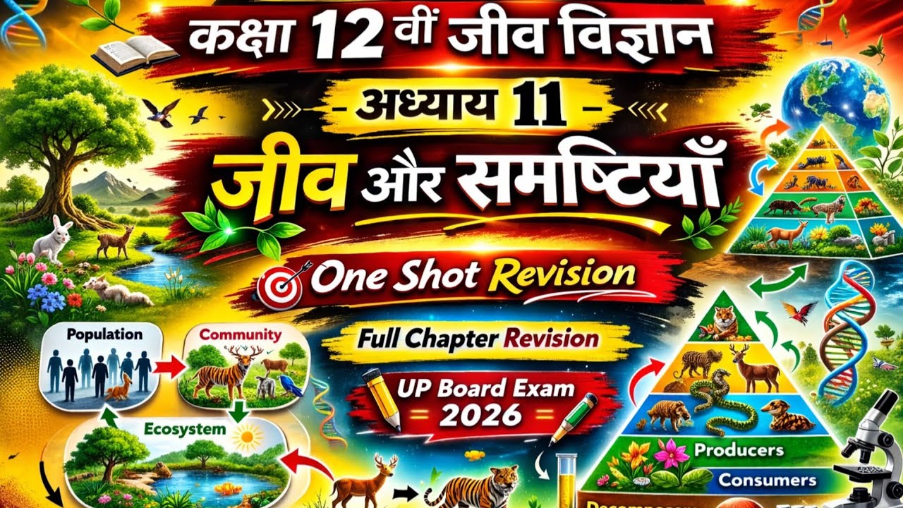 Chapter 11 | जीव और जनसंख्या | Class 12th Biology | One Shot Revision 🔥