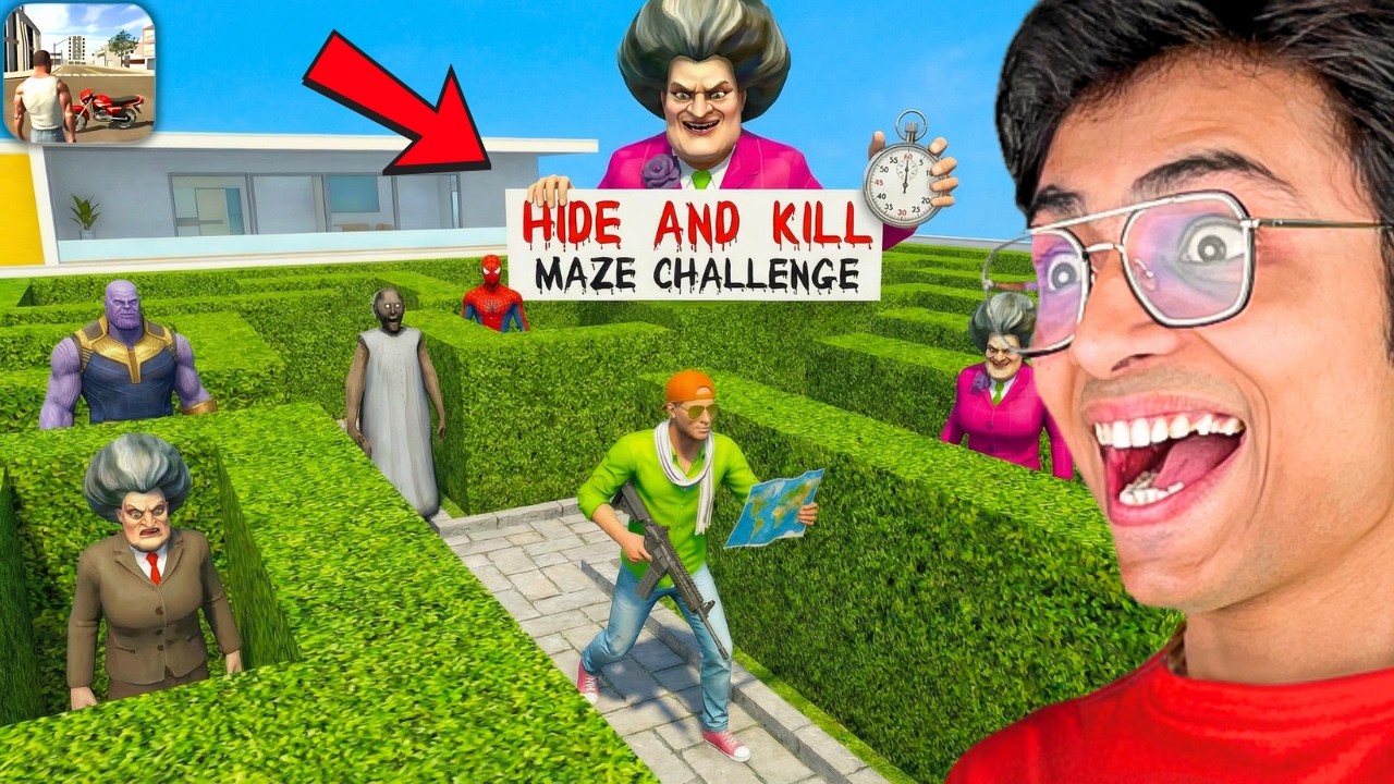 Jack Play Hide and Kill with SCARY TEACHER in INDIAN THEFT AUTO😱 Final Showdown