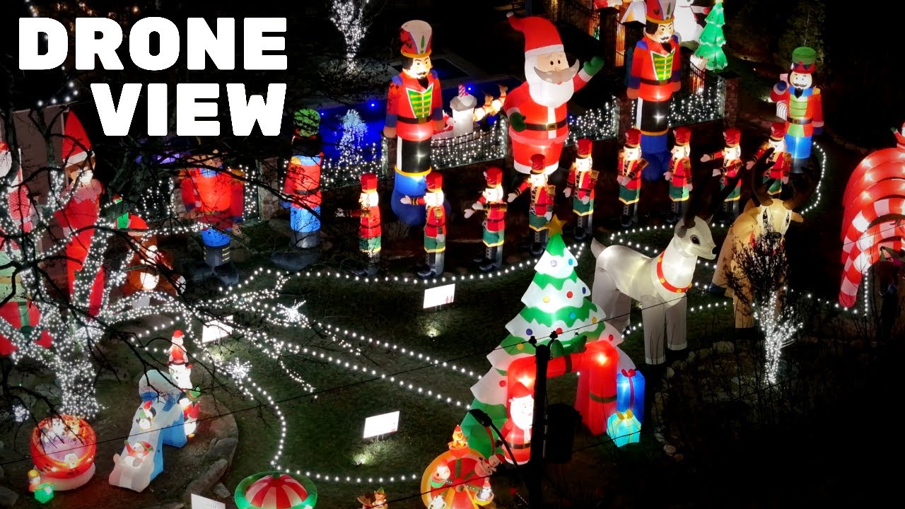 HUGE 2023 Christmas Inflatable Display | Aerial Day & Night View | INFLA