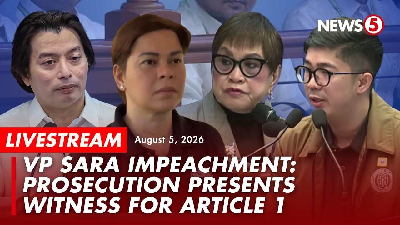 LIVE | Impeachment hearing of VP Sara Duterte - Day 13 #VPSaraonTrial (August 5, 2026)