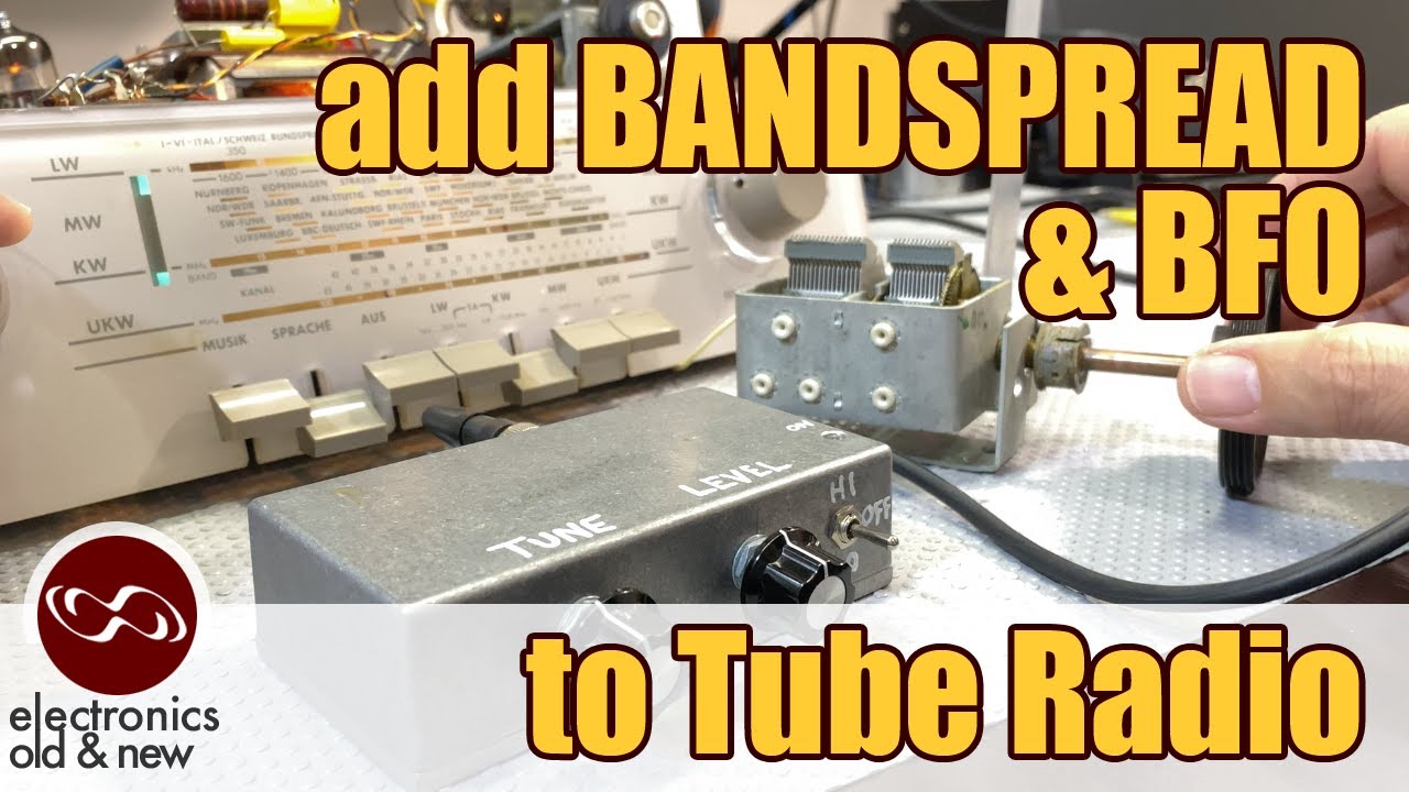 Adding BANDSPREAD to a tube radio, and using external BFO for SSB monitoring.