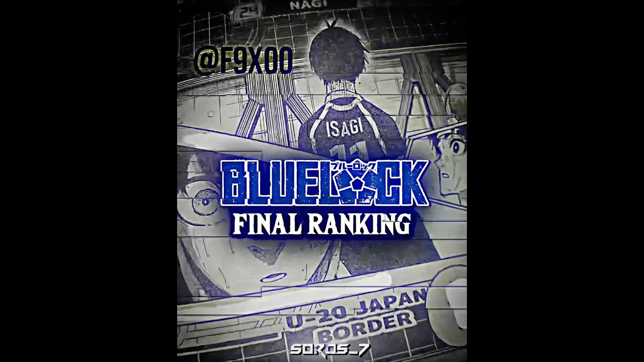 BLUE LOCK FINAL RANKING 🔥 | BLUE LOCK EDIT 🐐🔥 #anime #youtubeshorts #bluelock