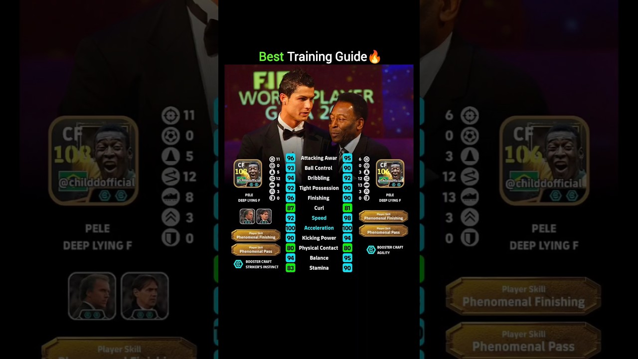 Best Training Guide🔥 || Pel&eacute; Best Train #efootball #pes #efootball2025 #shorts #fouryou #pele