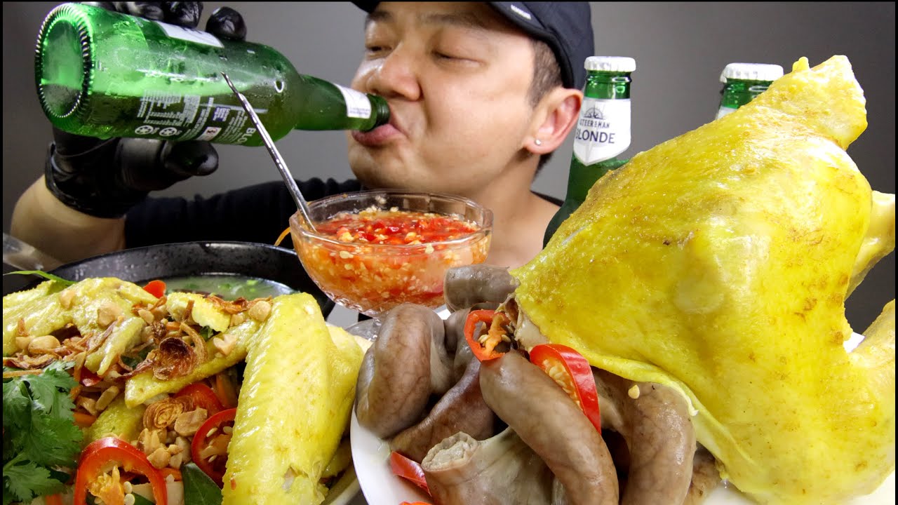 Pork Intestine | Boiled Chicken | Pork Blood Porridge Mukbang | Eat & Drink Mukbang | Yen An Uong