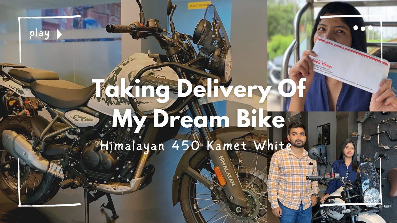 Taking Delivery Of My New Bike | All New Royal Enfield Himalayan 450 Kamet white