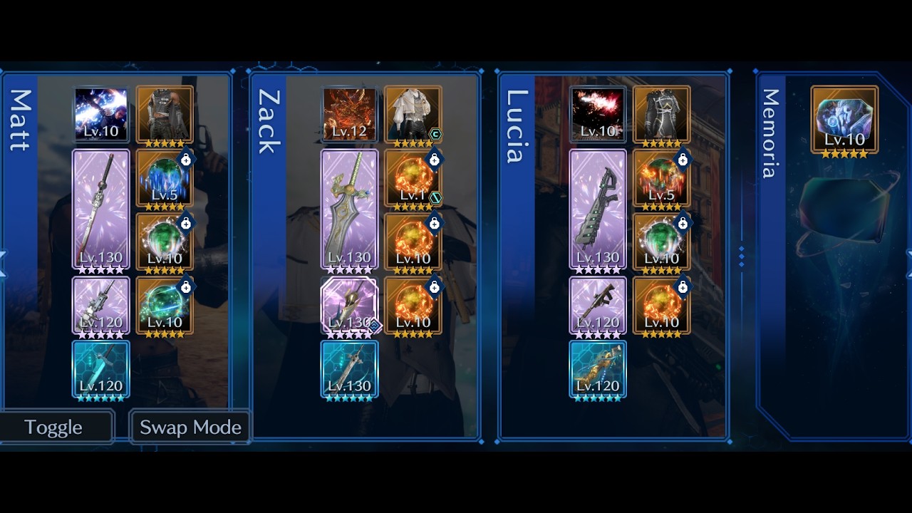 [FF7EC] Escalation Challenge - Bahamut SIN Earth Level 21 (Matt/Zack/Lucia) Fire Team Auto