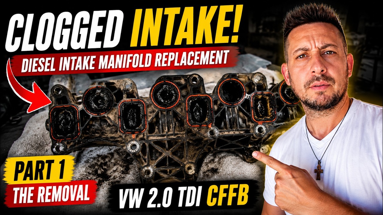 VW Passat B7 2.0TDI Clogged diesel intake manifold Ansaugbrücke Galerie admisie - Removal - Part 1