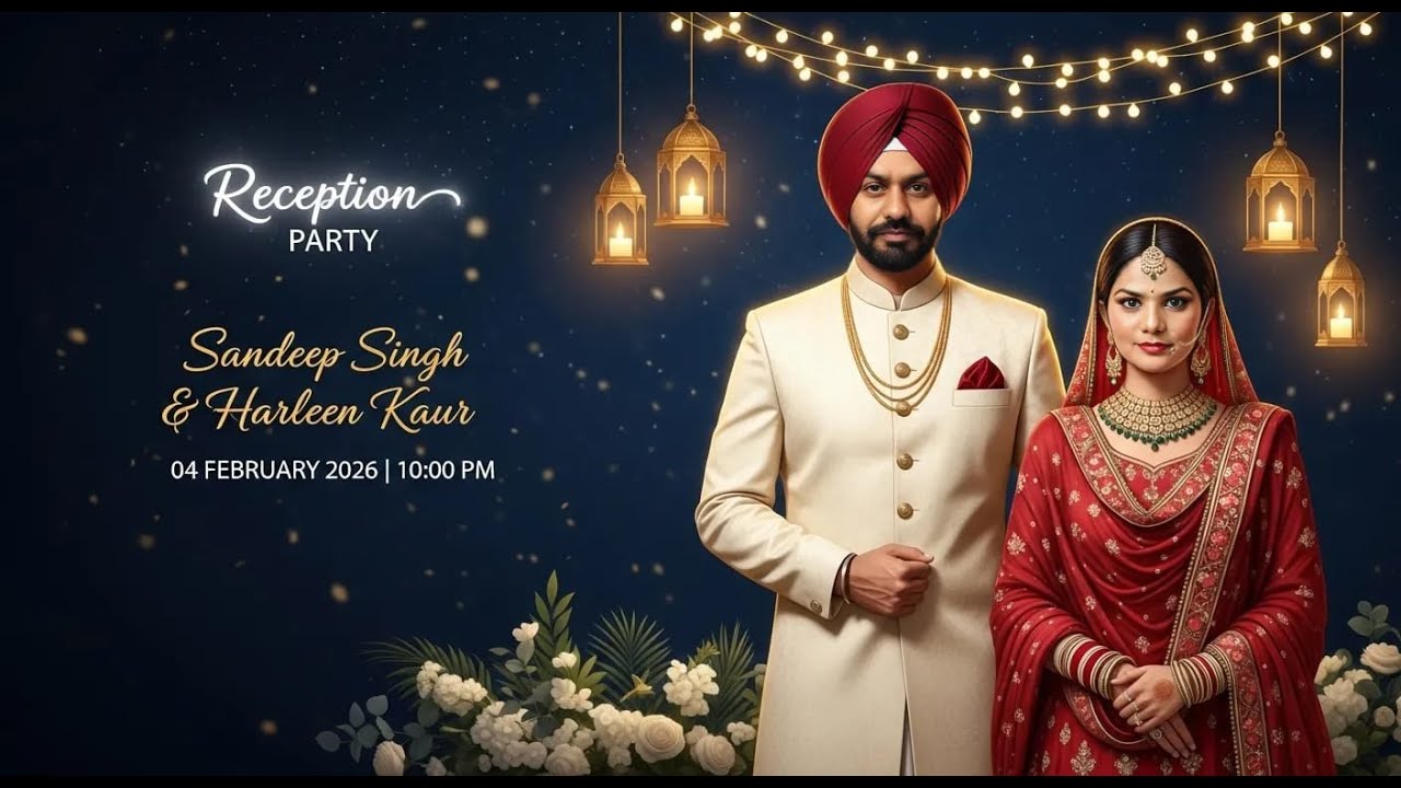 🔴Live || Sandeep Singh & Harleen Kaur Reception Party Live By Mannu Cinematic Call-+91 95019-58723