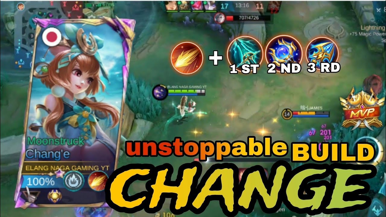 CHANG'E 1sec MELT BUILD..!CARRYING NOB TEAMATE ..! SOLO RANK QUE..!