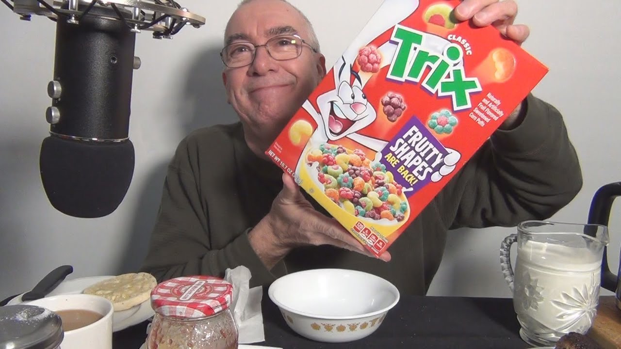 ASMR Eating Trix Breakfast Cereal Whispering