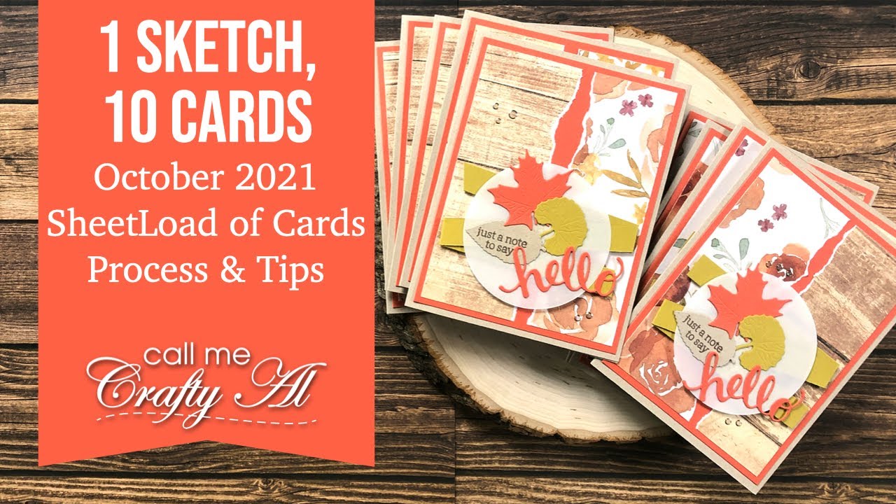 1 Sketch, 10 Cards | October 2021 SheetLoad of Cards | Process & Tips #SUYSOct2021