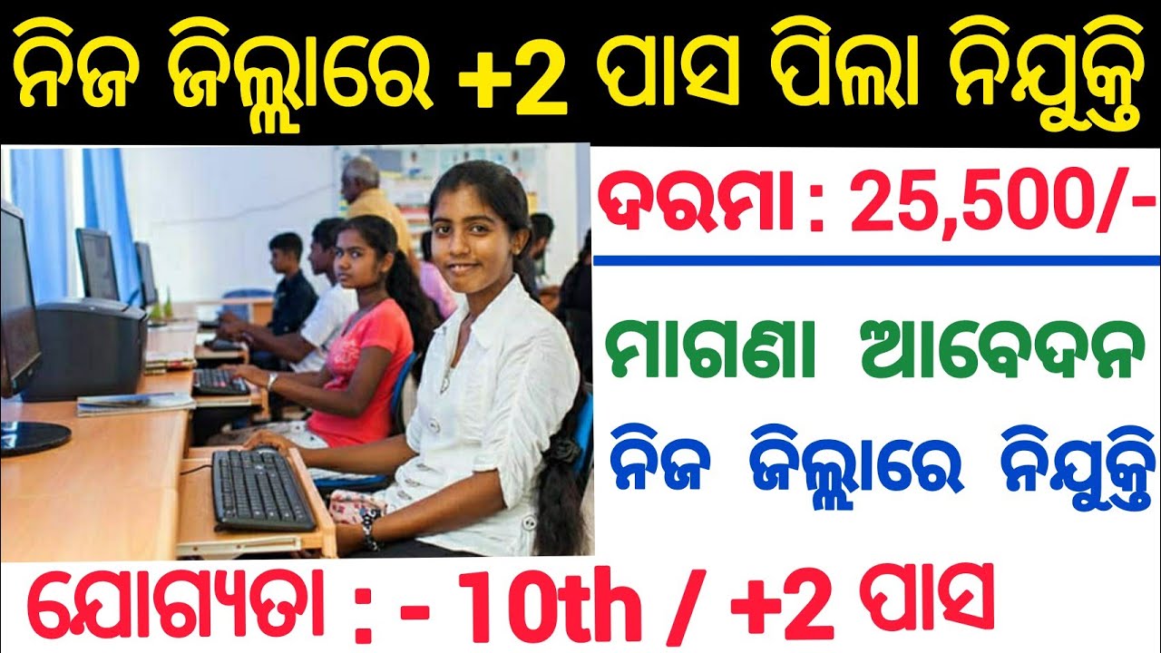 District level job in odisha| Odisha govt jobs 2021| Odisha jobs updates| 12th pass Odisha job