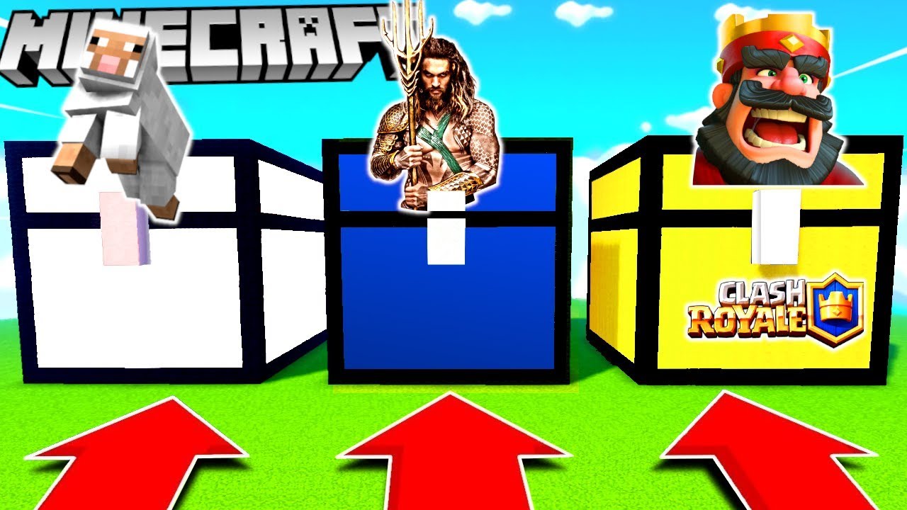 NIE WYBIERZ ZŁEJ SKRZYNI (OWIECZKA LUCY, AQUAMAN, CLASH ROYALE) MINECRAFT MATRUNER