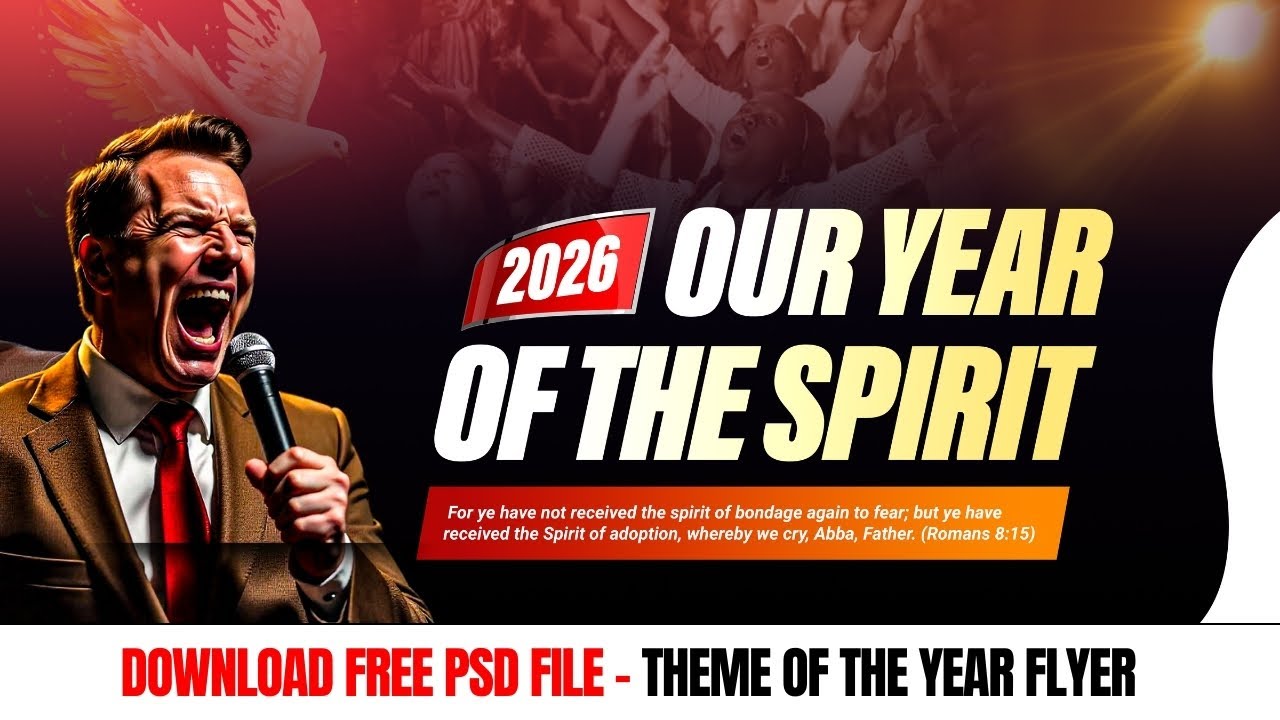 FREE PSD Theme of the Year Church flyer | WORD: Commit your ways to the LORD!