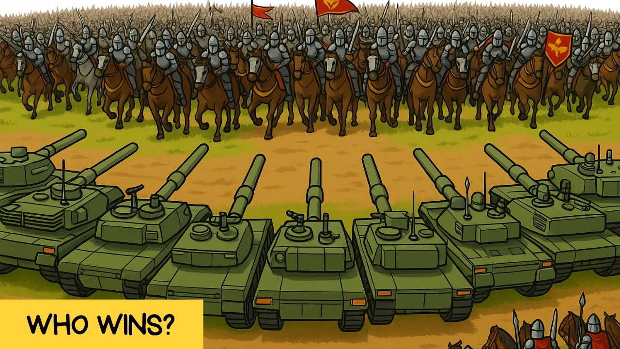 👉 What If 7 MODERN TANKS Faced 10,000 MEDIEVAL KNIGHTS?
