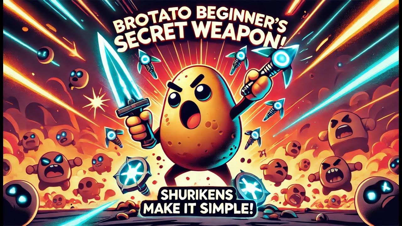Brotato Beginner's Secret Weapon? Shurikens Make It Simple (No Commentary)