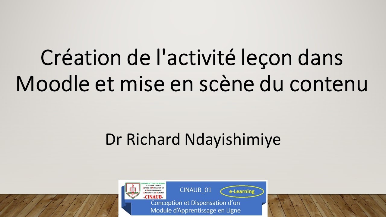 Création d'une activité 